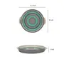 KHURJA POTTERY 'Minty Spirals' Serving Platter for Snacks - Platters Pizza Serving Ceramic Platter Starter Plates Microwave Safe (Set of 2 Light Grey & Mint Green), 6 image