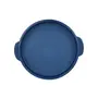 KHURJA POTTERY 'Pastel Blue' Serving Platter for Snacks - Platters Pizza Serving Ceramic Platter Starter Plates Blue Pottery Microwave Safe (Set of 2 Matte Finish), 5 image