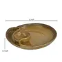 KHURJA POTTERY 'Caramel Swirl' Chip & Dip Platter Serving Platter for Snacks - Platters Ceramic Platter Chip & Dip Platters Starter Plates Microwave Safe (Caramel & Dark Brown), 5 image