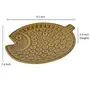 KHURJA POTTERY 'Ochre Fish' Serving Platter for Snacks - Platters Ceramic Platter Starter Plates Microwave Safe (Yellow Ochre), 5 image