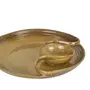 KHURJA POTTERY 'Caramel Swirl' Chip & Dip Platter Serving Platter for Snacks - Platters Ceramic Platter Chip & Dip Platters Starter Plates Microwave Safe (Caramel & Dark Brown), 2 image