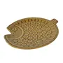 KHURJA POTTERY 'Ochre Fish' Serving Platter for Snacks - Platters Ceramic Platter Starter Plates Microwave Safe (Yellow Ochre), 4 image