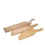 KHURJA POTTERY 'Wooden Trio' Wooden Serving Platter Plates for Snacks | Appetizer Starter Serving Platter for Home Office & Restaurants Set of 3, 2 image