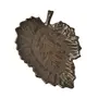 KHURJA POTTERY 'Serrated Brown Leaf' Serving Platter for Snacks - Platters Ceramic Platter Leaf Platter Starter Plates Microwave Safe (Dark Brown), 2 image