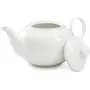 KHURJA POTTERY White 1 Piece 1000 ml Porcelain Tea Pot or Sauce Boat with Lid and Handle Perfect for Milk Tea or Coffee (Medium-750), 2 image