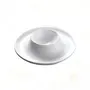 KHURJA POTTERY White Porcelain Egg Holder or Chip and Dip Set of 2 for Hard & Soft Boiled Eggs or Snacks, 7 image
