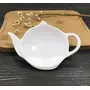 KHURJA POTTERY Ceramic Tea Bag Holder or Coaster Pad Set of 2 (White), 4 image