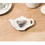 KHURJA POTTERY Ceramic Tea Bag Holder or Coaster Pad Set of 2 (White), 5 image