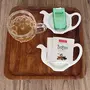 KHURJA POTTERY Ceramic Tea Bag Holder or Coaster Pad Set of 2 (White), 2 image