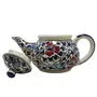 KHURJA POTTERY Ceramic Printed Multicolored 400ml Floral Tea Pot Kettle for Serving Milk Coffee and Green Tea, 6 image