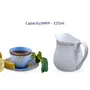KHURJA POTTERY White Golden Rim 390 ml1 Piece Creamer Jug or Tea Pot for Milk Tea and Coffee, 2 image