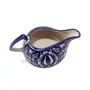 KHURJA POTTERY Ceramic Milk Jug/Creamer and Sugar Pot 175ml Each Blue Handmade & Handprinted 2 Piece Microwave & Dishwasher Safe, 5 image