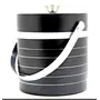 KHURJA POTTERY Black Stainless Steel Ice Bucket