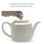 KHURJA POTTERY White 400ml 1 Piece Porcelain Ceramic Kettle or Tea Coffee and Milk Pot with Locking Lid and Handle Without Strainer, 5 image