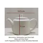 KHURJA POTTERY White 400ml 1 Piece Porcelain Ceramic Kettle or Tea Coffee and Milk Pot with Locking Lid and Handle Without Strainer, 2 image