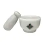 MARBLE INLAY ART AGRA - PACCHIKARI Handcrafted Marble Mortar and Pestle Set with Inlay Work for Your Kitchen and Perfect Gifts. Size 3 x 3 inch, 2 image