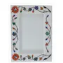 MARBLE INLAY ART AGRA - PACCHIKARI Marble Photo Frame with Inlay Work Showpeace Item for Home Decoration.