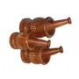 MARBLE INLAY ART AGRA - PACCHIKARI Wooden Carving Kharal Okhli Masher Okhli Brown Kitchen Tool Set of 3 (Brown), 3 image