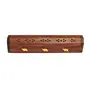 MARBLE INLAY ART AGRA - PACCHIKARI Wooden Incense Stick Holder Cone Burner Stand Box: Storage Compartment Ash Catcher: Hand Carved with Brass Inlay Figures. Large Multicolor (11009), 3 image