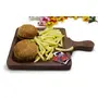 KHURJA POTTERY Sheesam Wood 10 inch Squre Platter/Plate with 5 inch Handle or Tray to Serve Sides Salad Snacks (Square), 2 image
