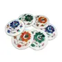 Handcrafted Marble Inlay Coaster Set Perfect Choice to Protect Your Table. (Size - 4 x 4 inch Round), 3 image