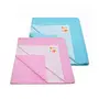 TIDY SLEEP Waterproof Cotton Bed Protector Sheet Small Combo (Blue + Pink)