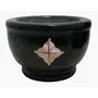 MARBLE INLAY ART AGRA - PACCHIKARI Marble Mortar and Pestle Set Kharal Khalbatta Spices Grinder with Inlay Work for Your Kitchen and Perfect Gifts. Size 4 x 4 inch, 4 image