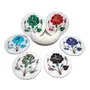 Handcrafted Marble Coaster Set with Inlay Work Perfect Choice for Home and Office Use. (Size 4 x 4 inch) Round, 4 image