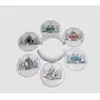 MARBLE INLAY ART AGRA - PACCHIKARI Handmade Marble Coaster Set with Inlay Work. Size: 4 x 4 inch ( Container Size), 3 image