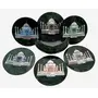 MARBLE INLAY ART AGRA - PACCHIKARI Exclusive Marble Coaster Set with Inlay Work for Home Office and Perfect for Gifting. (Size - 4 x 4 inch Round), 3 image