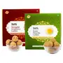 The Filing Station Besan Pistachio & MoongDal Cranberry Laddoo| 500 Gm | No White Sugar | No Preservatives | Sweetened with Palm Jaggery | Natural Ingredients_18 Ladoos_Pack of 2