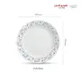 La Opala Diva Ivory Collection Opal Glass Full Plate Set 11" 6 pcs Grace Blue White Standard, 2 image