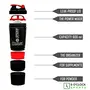 5 O' CLOCK SPORTS Combo of Let The Gains Begin (Red) Gym Bag Gloves (Red) Spider Shaker (Black) Skipping Rope (Red) and Hand Gripper (Red) Gym and Fitness Kit, 3 image