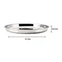 Neelam Stainless Steel N.P.14 22G Lazer Etching Thali 31 cm Silver, 3 image