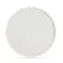 AGRA SOFT STONE CARVING PRODUCTS White Marble Round Maroc Platter Size 12 Inch Dia