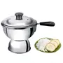 Panca Stainless Steel Chiratta Puttu Maker Chiratta Maker with Handle Use with Pressure Cooker Puttu Kutti Puttu Steamer Puttu Cooker Silver Make in India, 6 image