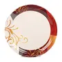 Golden Fish Rose-Marry Melamine Round Combo Full || Quarter Dinner Plates (Pack of 12 Leaves Print) (RM-F-QP-2-12), 3 image