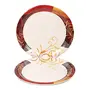 Golden Fish Rose-Marry Melamine Round Combo Full || Quarter Dinner Plates (Pack of 12 Leaves Print) (RM-F-QP-2-12), 4 image