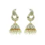 Priyaasi Mint Green Ethnic Indian Jhumka Earring for Women | Trendy Paisley Chandbali Design | Kundan-Studded | Pearl Drop| Plating of Gold | Earrings for Women with Pushback Closure
