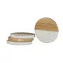 AGRA SOFT STONE CARVING PRODUCTS Marble and Wood Round Shape Coasters Set of 4 for Glasses Cocktails Tea Coffee Cups and Gift, 3 image