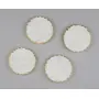 AGRA SOFT STONE CARVING PRODUCTS White Marble Round Shape Coasters with Gold Rimmed Set of 4 Coasters for Glasses Tea Coffee Cups and Gift, 2 image
