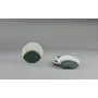 AGRA SOFT STONE CARVING PRODUCTS White and Green Marble with Brass Inlay Coasters Set of 4 Round Shape Coaster for Glasses Cocktails Tea Coffee Cups and Gift, 4 image