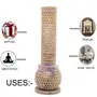 AGRA SOFT STONE CARVING PRODUCTS Marble Soapstone Bottle Incense Stick Holder Agarbatti Stand Tea Light Burner. Perfect Handmade Intricate Jaali Carving for Puja and Home Decor., 3 image