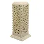 AGRA SOFT STONE CARVING PRODUCTS Handmade Carved Soapstone Marble Incense Dhoopbatti Stand Holder for Puja and Home/Office Decor (Pack of 1 Design 1)