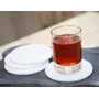 AGRA SOFT STONE CARVING PRODUCTS Marble White Tea/Coffee/Cocktail/Wine Coaster Set for Drinks-Hot & Cold/Table Decorative Cocktail Coaster(Set of 4), 3 image