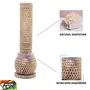 AGRA SOFT STONE CARVING PRODUCTS Marble Soapstone Bottle Incense Stick Holder Agarbatti Stand Tea Light Burner. Perfect Handmade Intricate Jaali Carving for Puja and Home Decor., 2 image