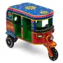 VARANASI WOODEN TOYS India Handmade Colorful Push and Pull Toys Wooden Auto Rickshaw (No Battery Required & Color May Vary), 4 image