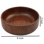 VARANASI WOODEN TOYS VARANASI WOODEN TOYS Wooden Decorative Bowl Wood Handmade Single Piece Square Platter (Brown Dimension - Length - 6 Width - 6 Height - 2 Inch Weight - 300 Grams) Set of 4, 2 image
