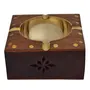 VARANASI WOODEN TOYS Square Wooden Designer Home and Office Ashtray for Cigar and Cigarettes, 2 image