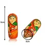 VARANASI WOODEN TOYS VARANASI WOODEN TOYS Set of 5Pcs Hand Painted Cute Wooden Russian Matryoshka Stacking Nested Wood Dolls Red, 4 image